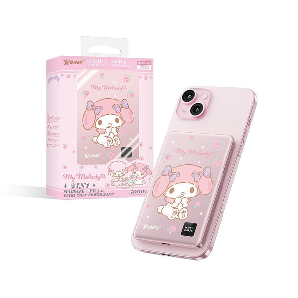 【門市發售】Xpower My Melody 5000mAh 3合1磁吸+PD3.0 移動電源 (M5K)（只限香港發售，不設平郵）